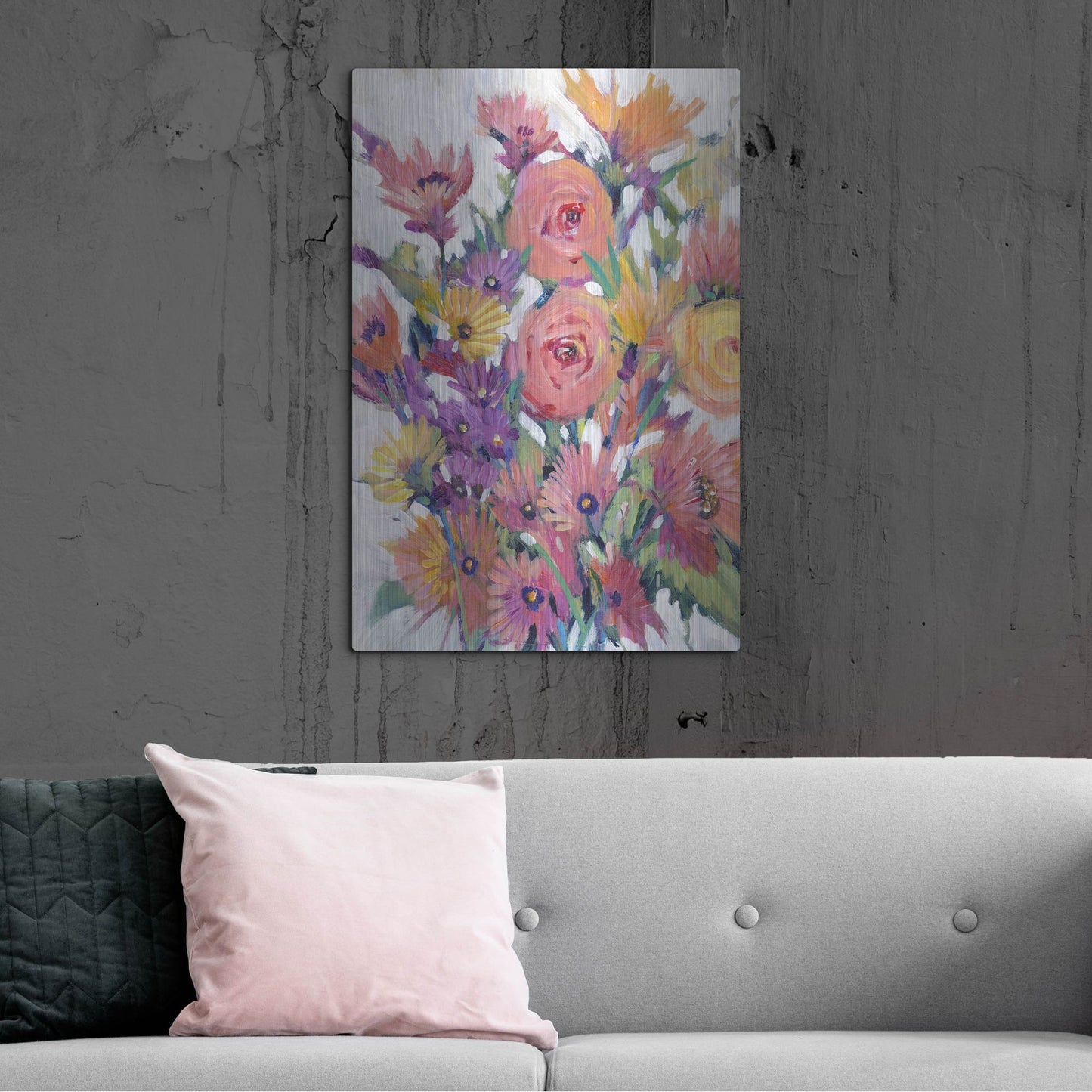 Luxe Metal Art 'Spring in Bloom I' by Tim O'Toole, Metal Wall Art,24x36