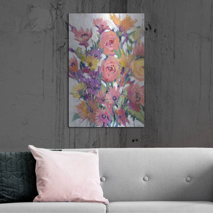 Luxe Metal Art 'Spring in Bloom I' by Tim O'Toole, Metal Wall Art,24x36