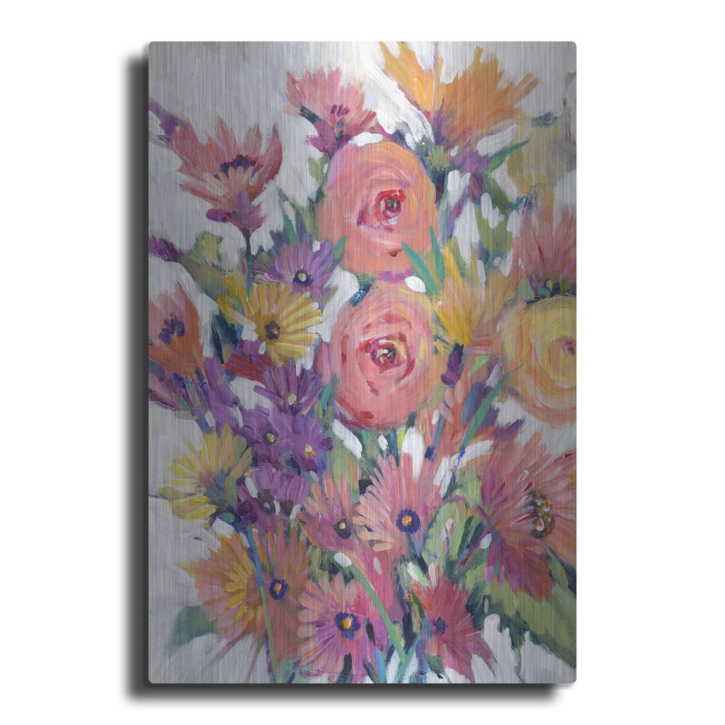 Luxe Metal Art 'Spring in Bloom I' by Tim O'Toole, Metal Wall Art