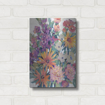 Luxe Metal Art 'Spring in Bloom II' by Tim O'Toole, Metal Wall Art,12x16