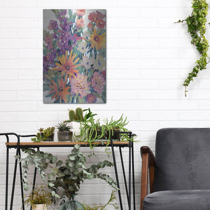 Luxe Metal Art 'Spring in Bloom II' by Tim O'Toole, Metal Wall Art,12x16