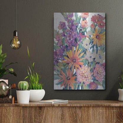 Luxe Metal Art 'Spring in Bloom II' by Tim O'Toole, Metal Wall Art,12x16