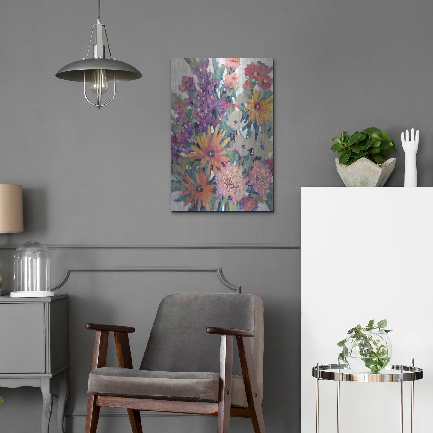 Luxe Metal Art 'Spring in Bloom II' by Tim O'Toole, Metal Wall Art,16x24