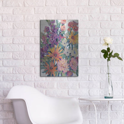 Luxe Metal Art 'Spring in Bloom II' by Tim O'Toole, Metal Wall Art,16x24