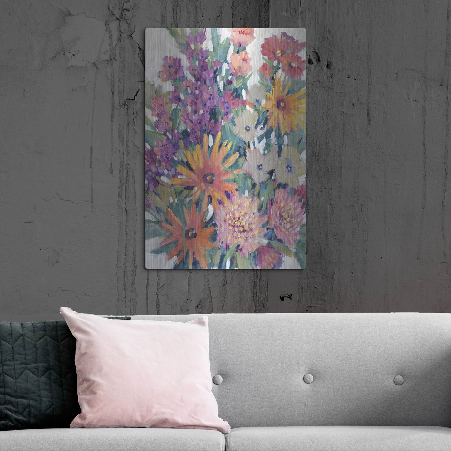 Luxe Metal Art 'Spring in Bloom II' by Tim O'Toole, Metal Wall Art,24x36