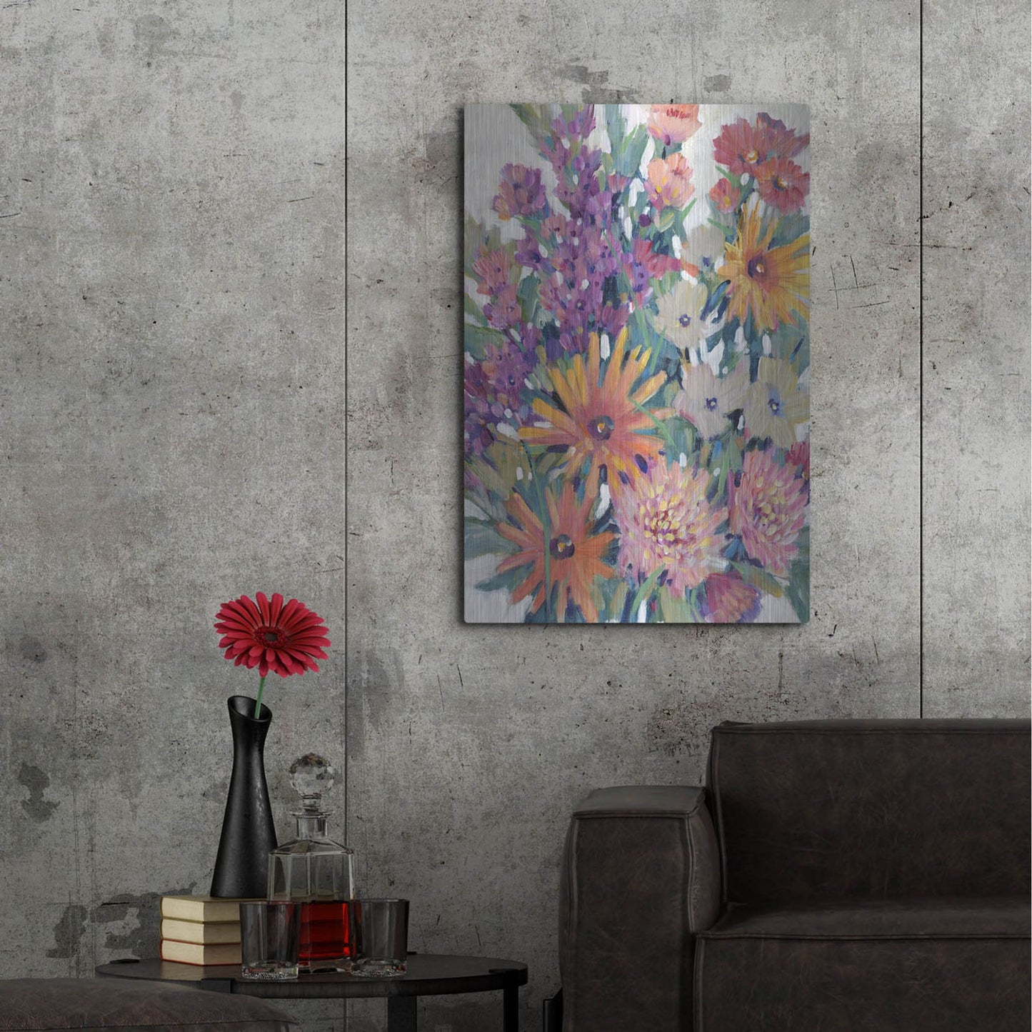 Luxe Metal Art 'Spring in Bloom II' by Tim O'Toole, Metal Wall Art,24x36
