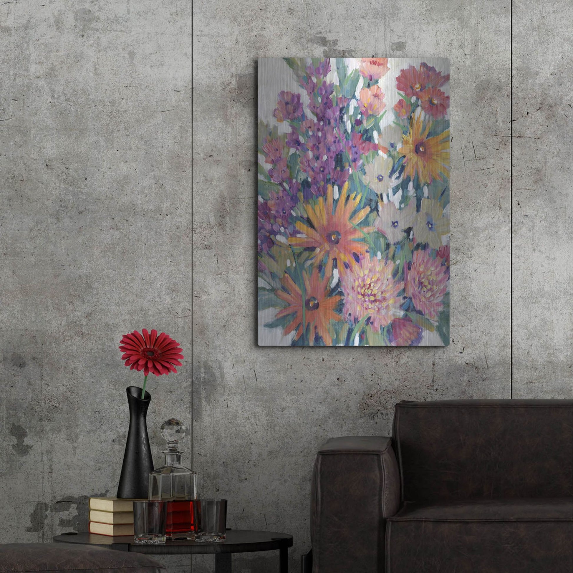 Luxe Metal Art 'Spring in Bloom II' by Tim O'Toole, Metal Wall Art,24x36