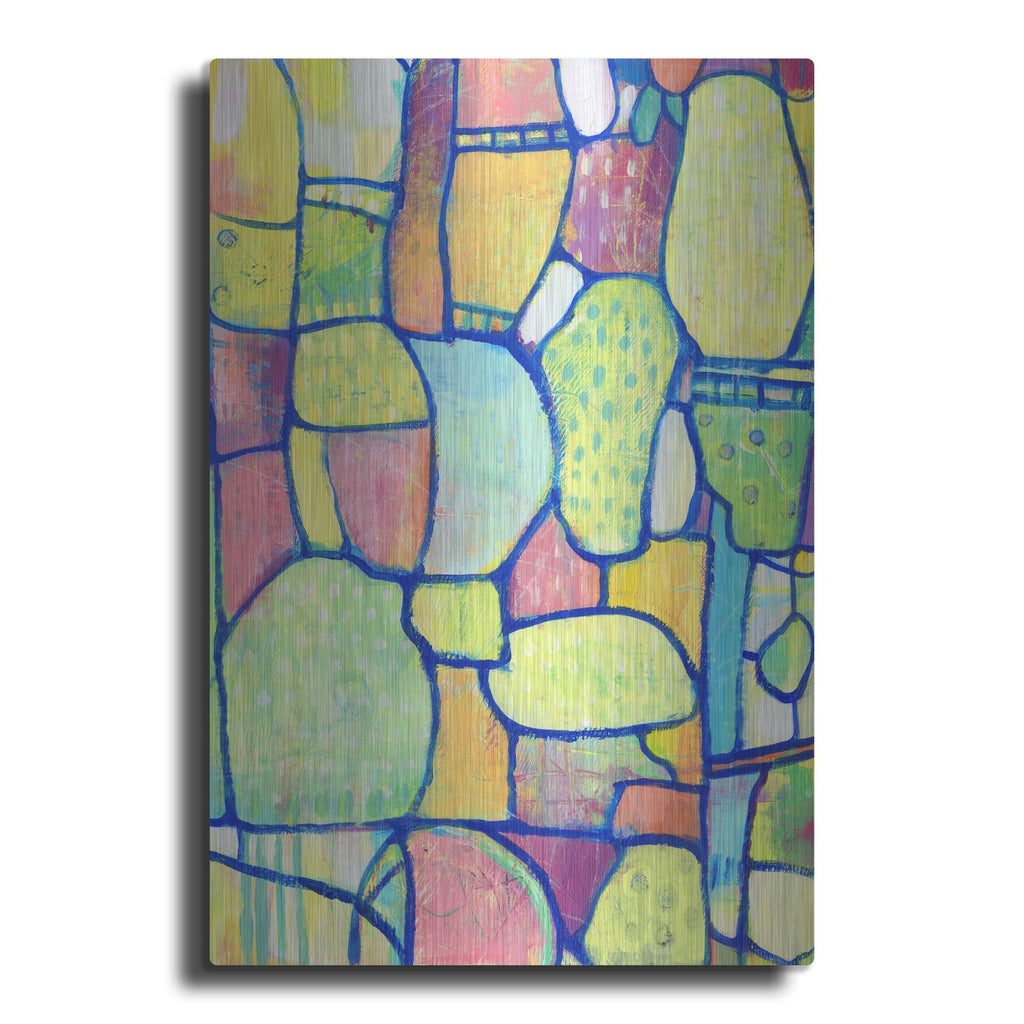 Luxe Metal Art 'Stained Glass Composition II' by Tim O'Toole, Metal Wall Art