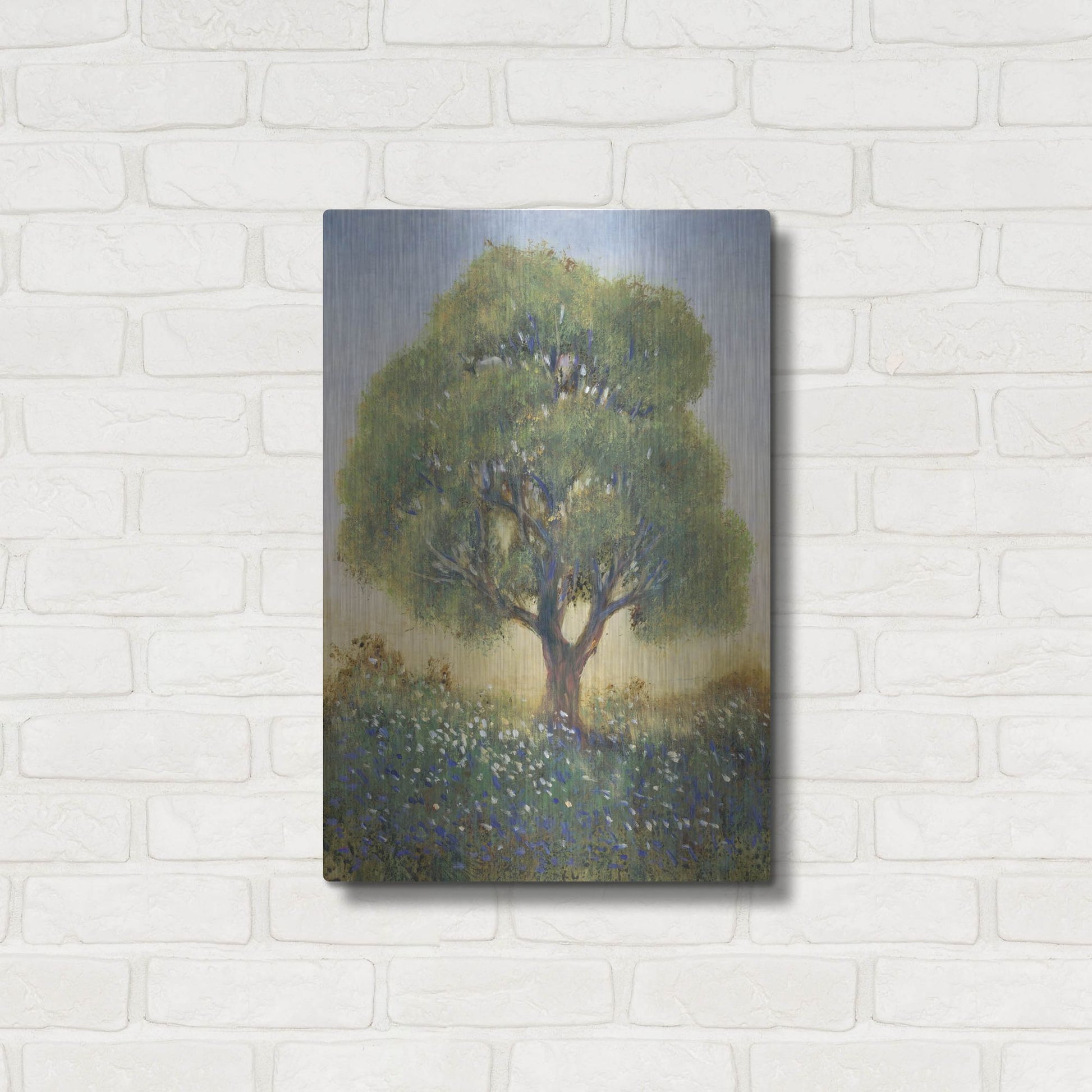 Luxe Metal Art 'Standing in the Field I' by Tim O'Toole, Metal Wall Art,16x24