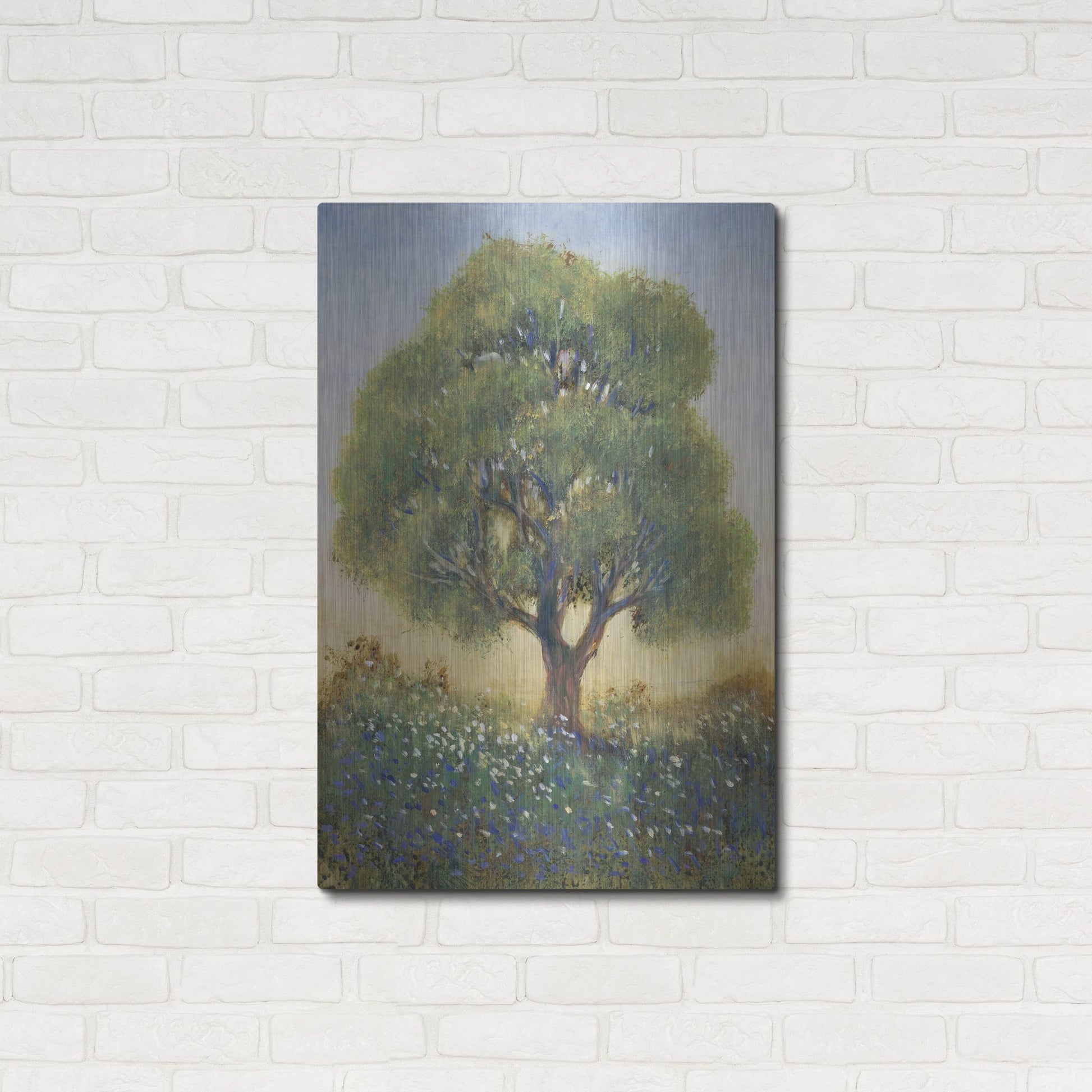 Luxe Metal Art 'Standing in the Field I' by Tim O'Toole, Metal Wall Art,24x36