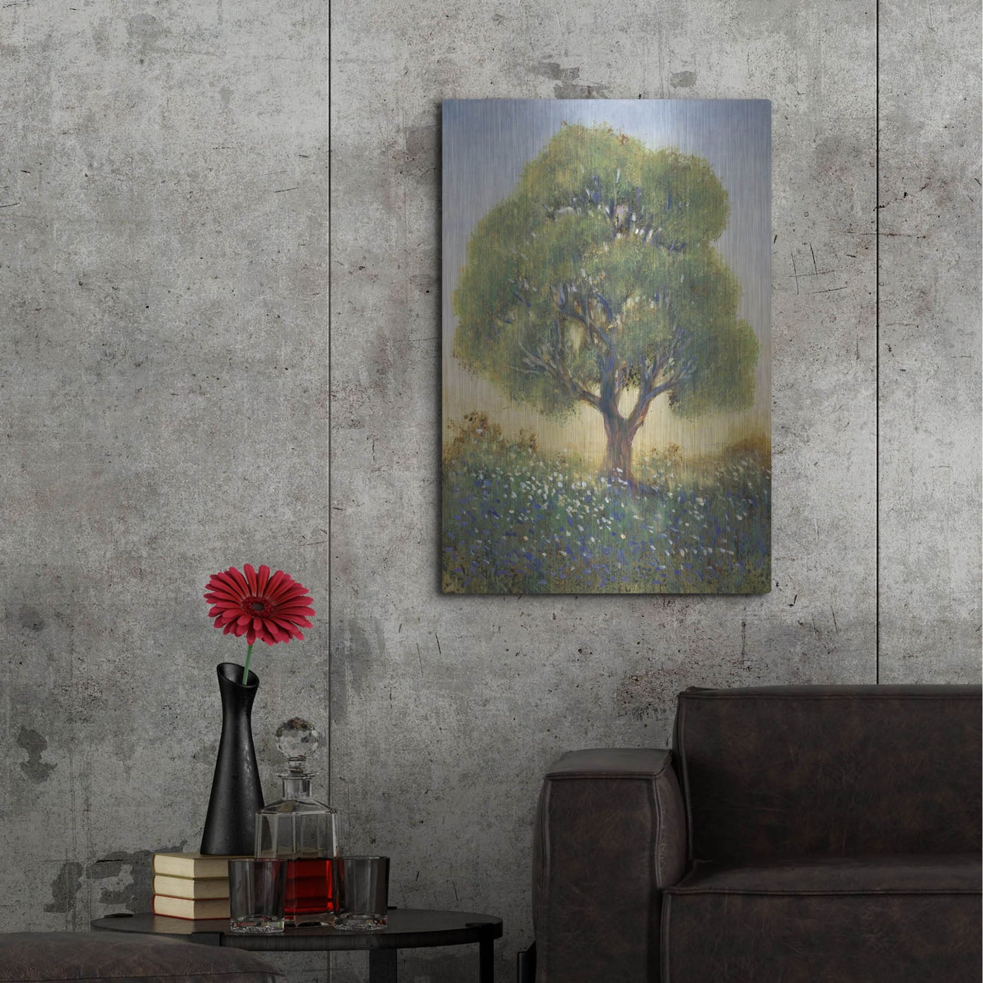 Luxe Metal Art 'Standing in the Field I' by Tim O'Toole, Metal Wall Art,24x36