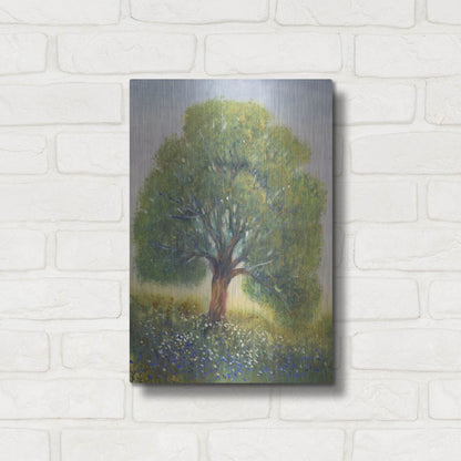 Luxe Metal Art 'Standing in the Field II' by Tim O'Toole, Metal Wall Art,12x16