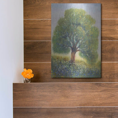 Luxe Metal Art 'Standing in the Field II' by Tim O'Toole, Metal Wall Art,12x16