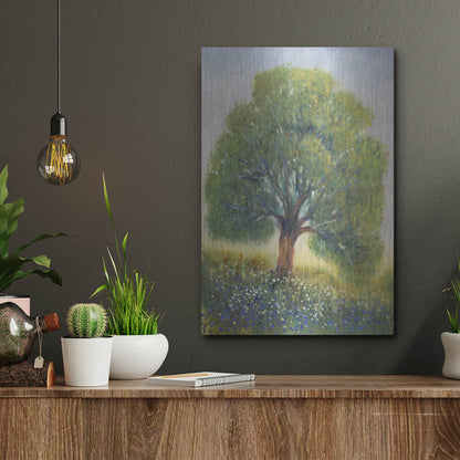 Luxe Metal Art 'Standing in the Field II' by Tim O'Toole, Metal Wall Art,12x16