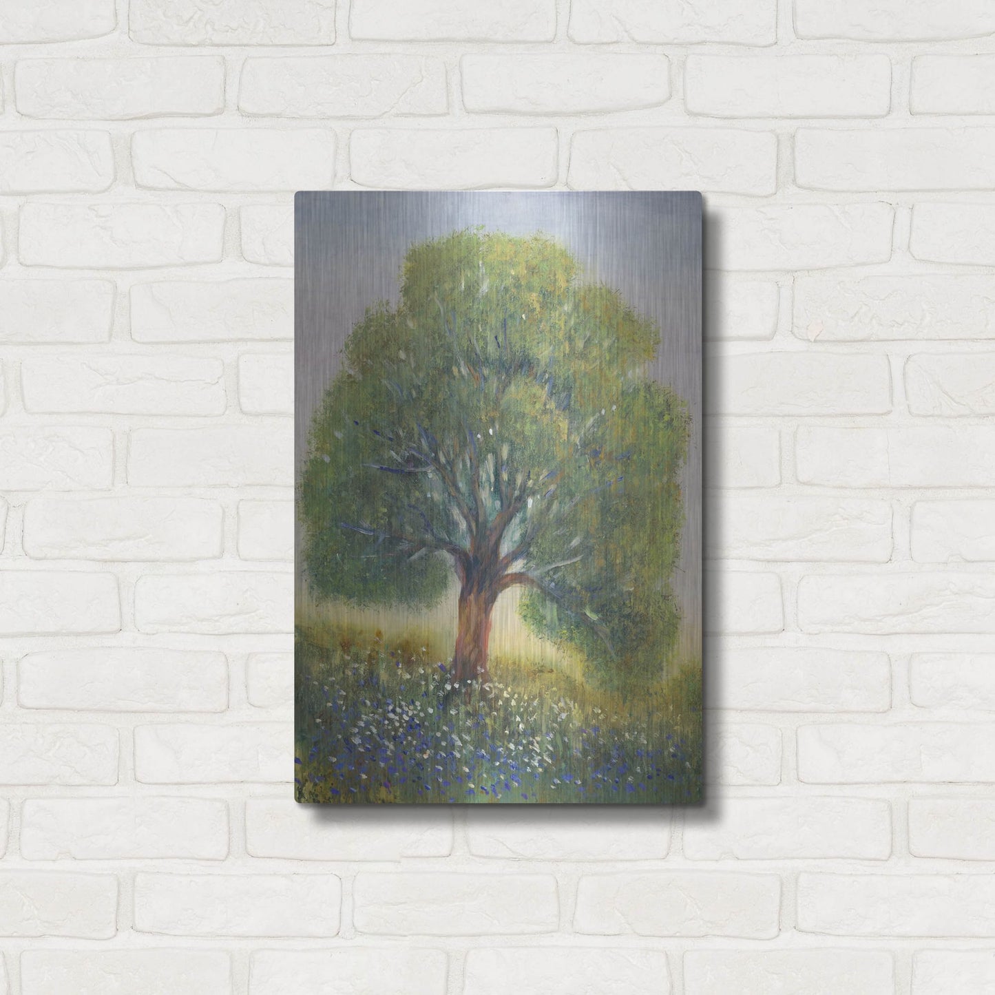 Luxe Metal Art 'Standing in the Field II' by Tim O'Toole, Metal Wall Art,16x24