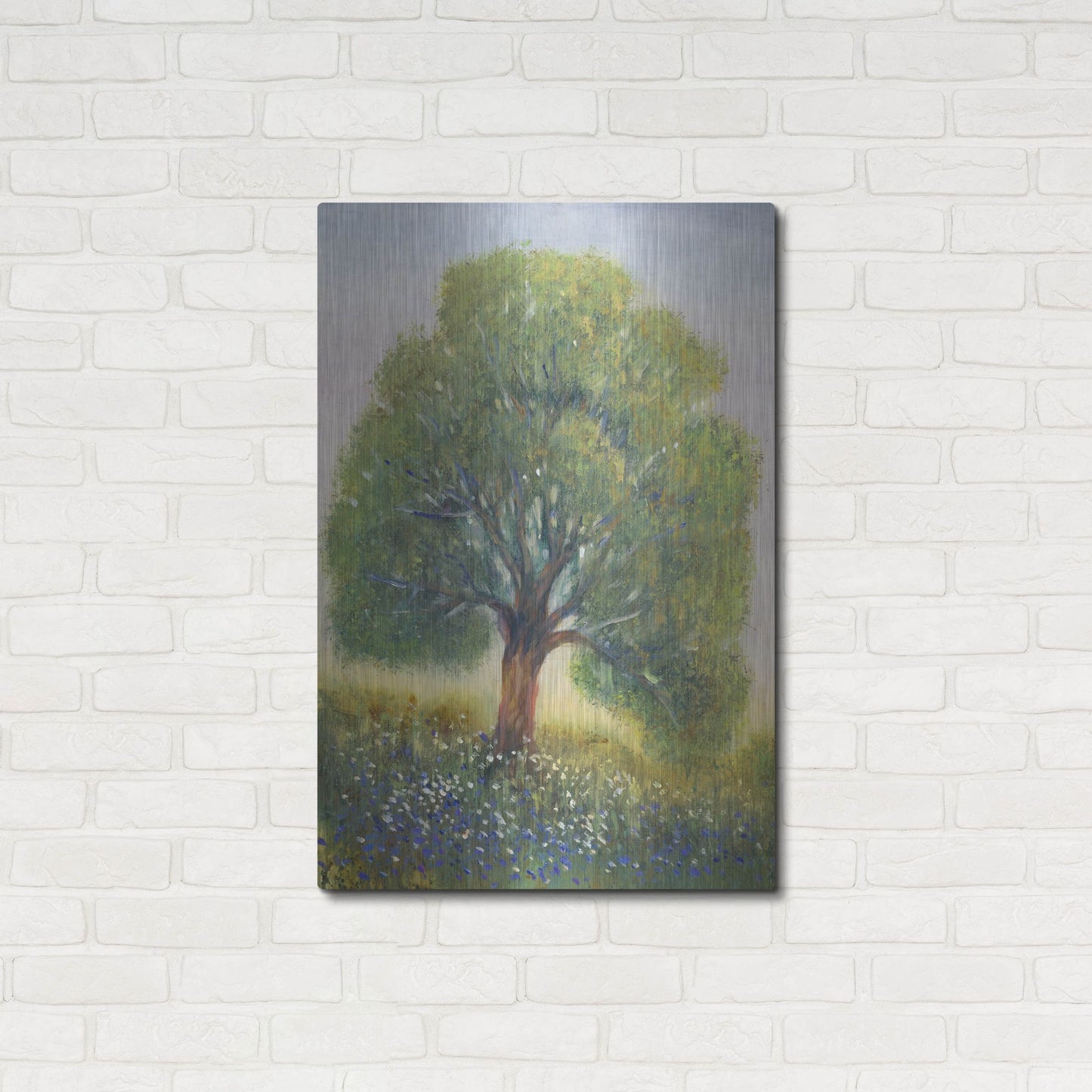 Luxe Metal Art 'Standing in the Field II' by Tim O'Toole, Metal Wall Art,24x36