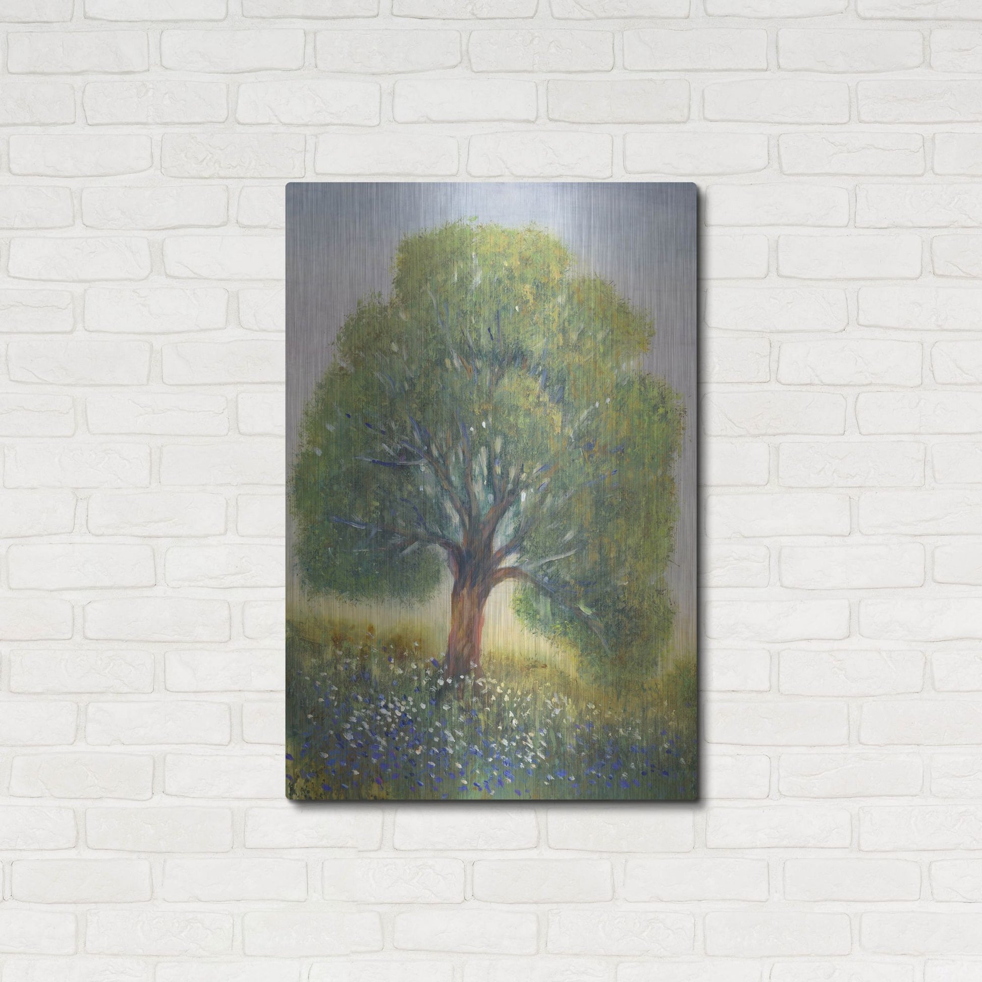 Luxe Metal Art 'Standing in the Field II' by Tim O'Toole, Metal Wall Art,24x36