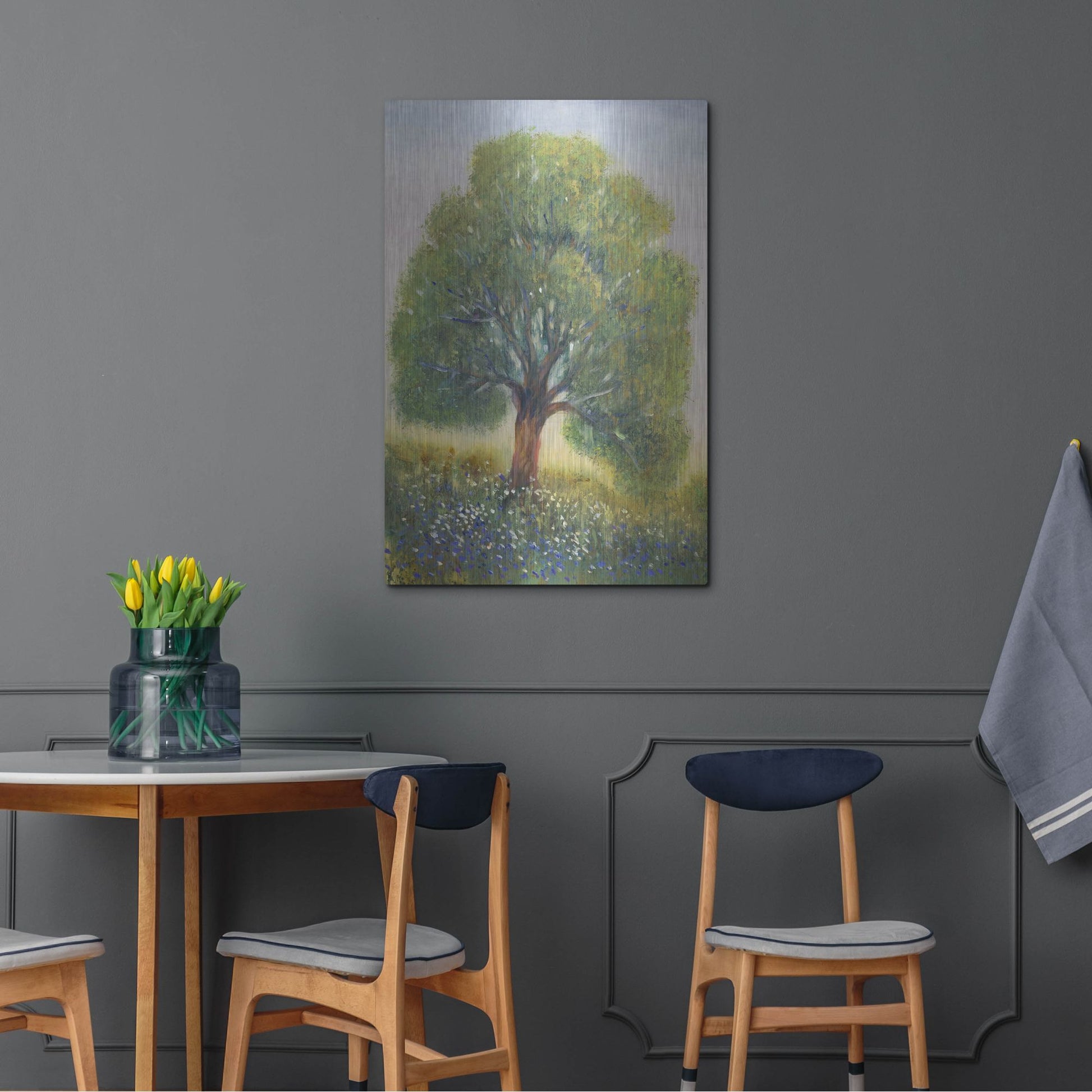 Luxe Metal Art 'Standing in the Field II' by Tim O'Toole, Metal Wall Art,24x36