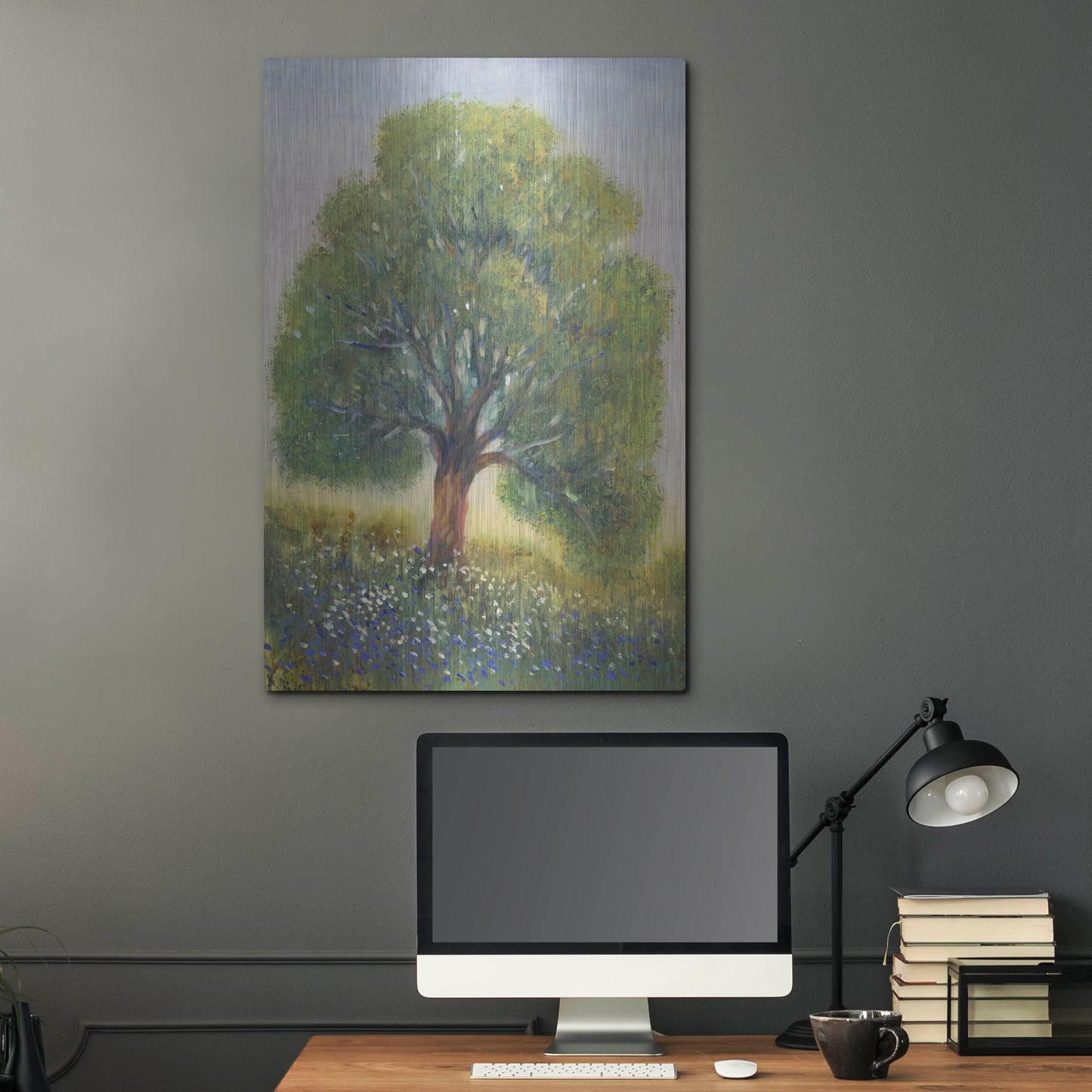 Luxe Metal Art 'Standing in the Field II' by Tim O'Toole, Metal Wall Art,24x36