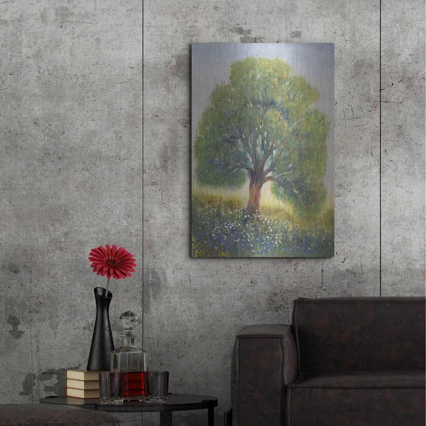 Luxe Metal Art 'Standing in the Field II' by Tim O'Toole, Metal Wall Art,24x36