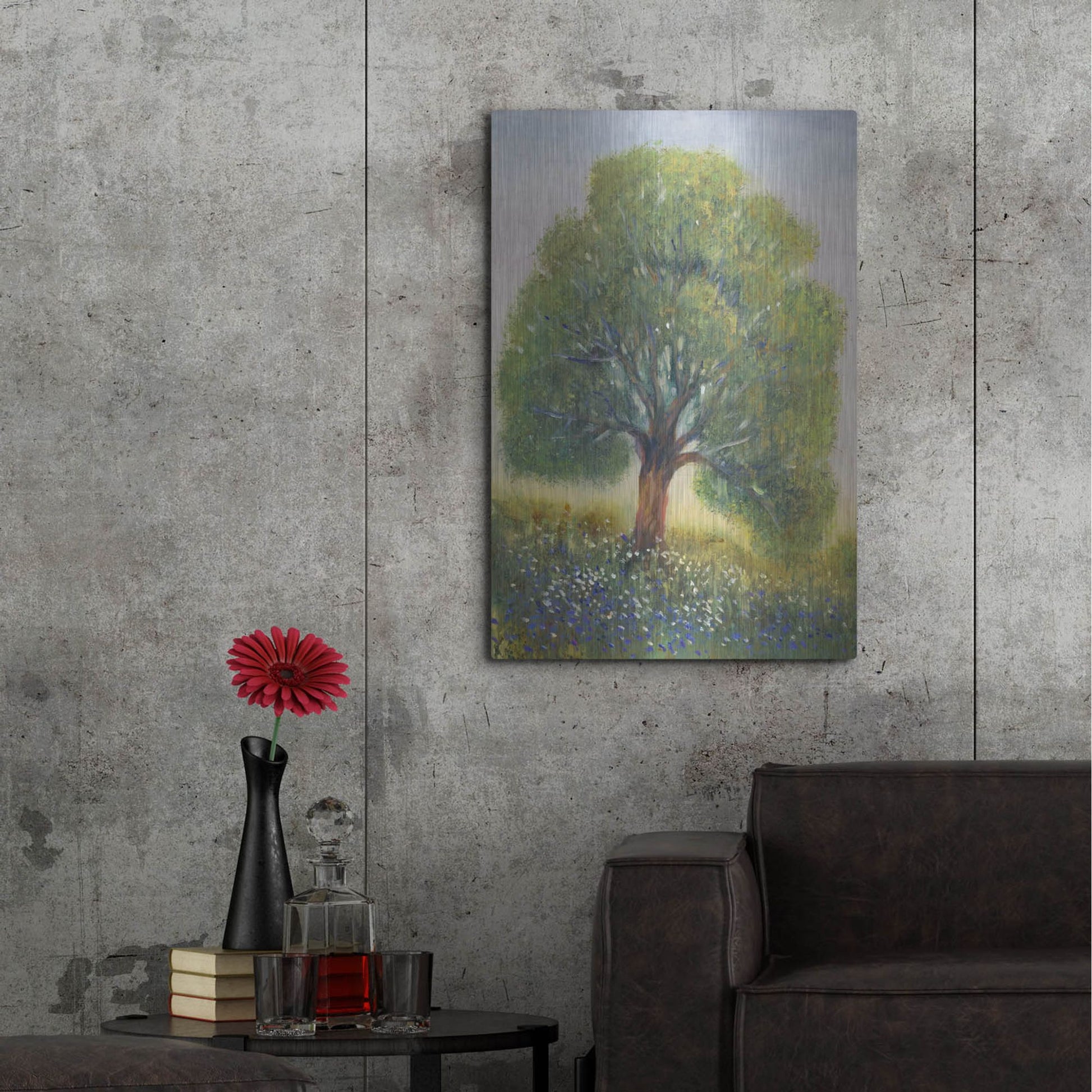 Luxe Metal Art 'Standing in the Field II' by Tim O'Toole, Metal Wall Art,24x36