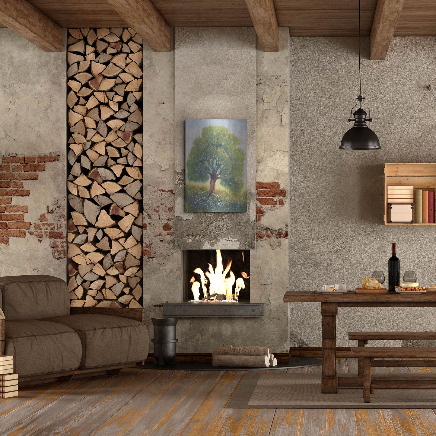 Luxe Metal Art 'Standing in the Field II' by Tim O'Toole, Metal Wall Art,24x36