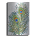 Luxe Metal Art 'Vivid Peacock Feathers I' by Tim O'Toole, Metal Wall Art