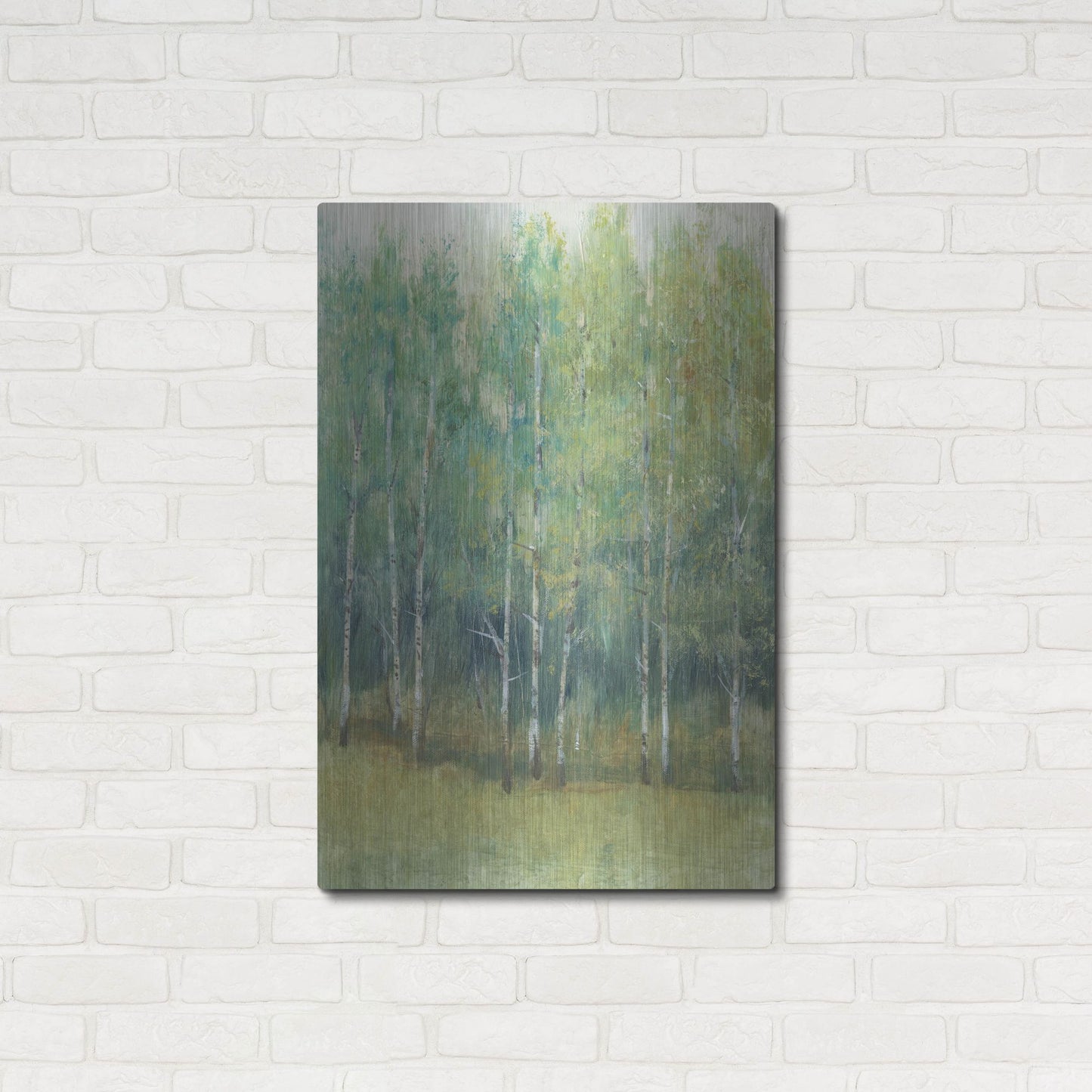 Luxe Metal Art 'Wood Land Edge I' by Tim O'Toole, Metal Wall Art,24x36