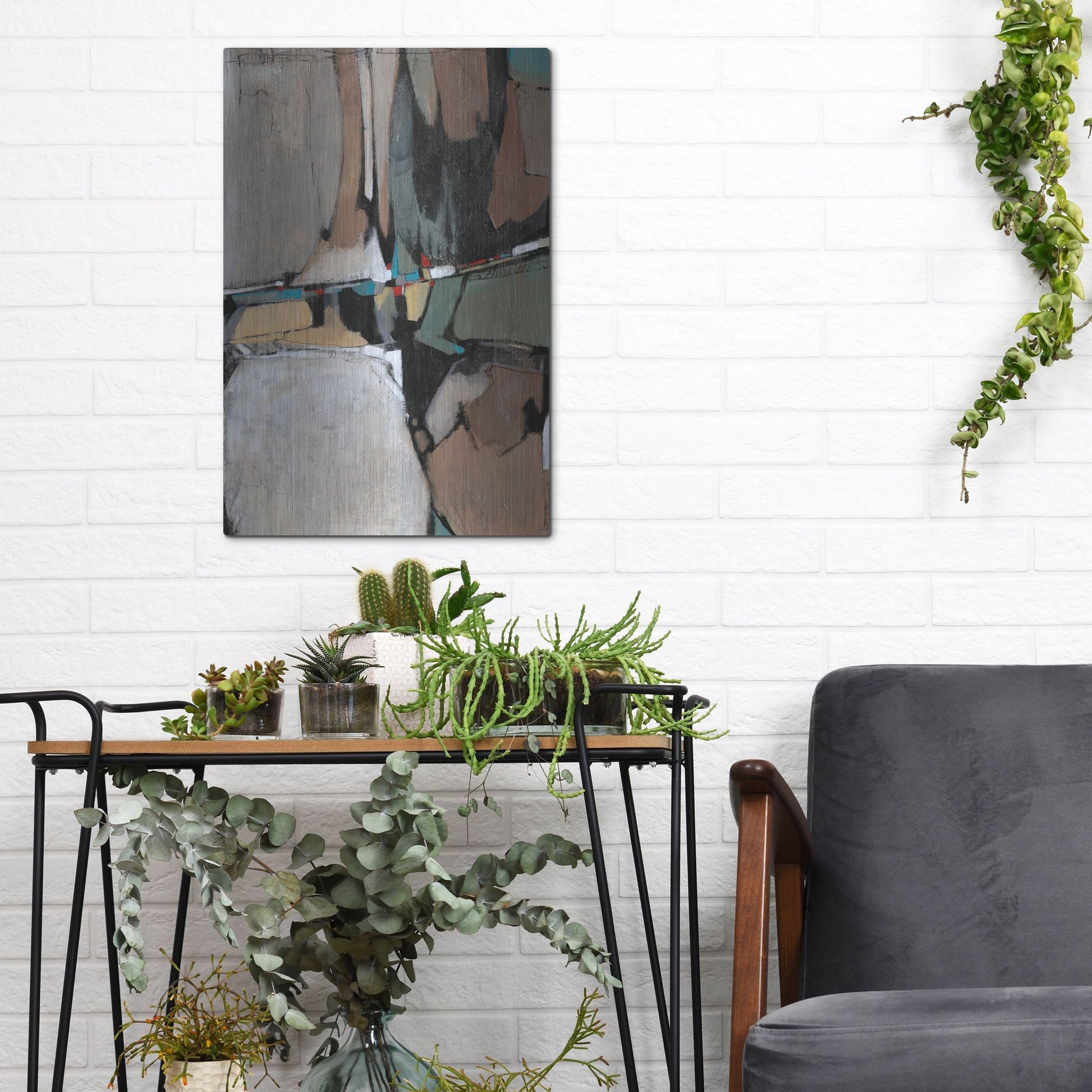 Luxe Metal Art 'Conjunction I' by Tim O'Toole, Metal Wall Art,12x16