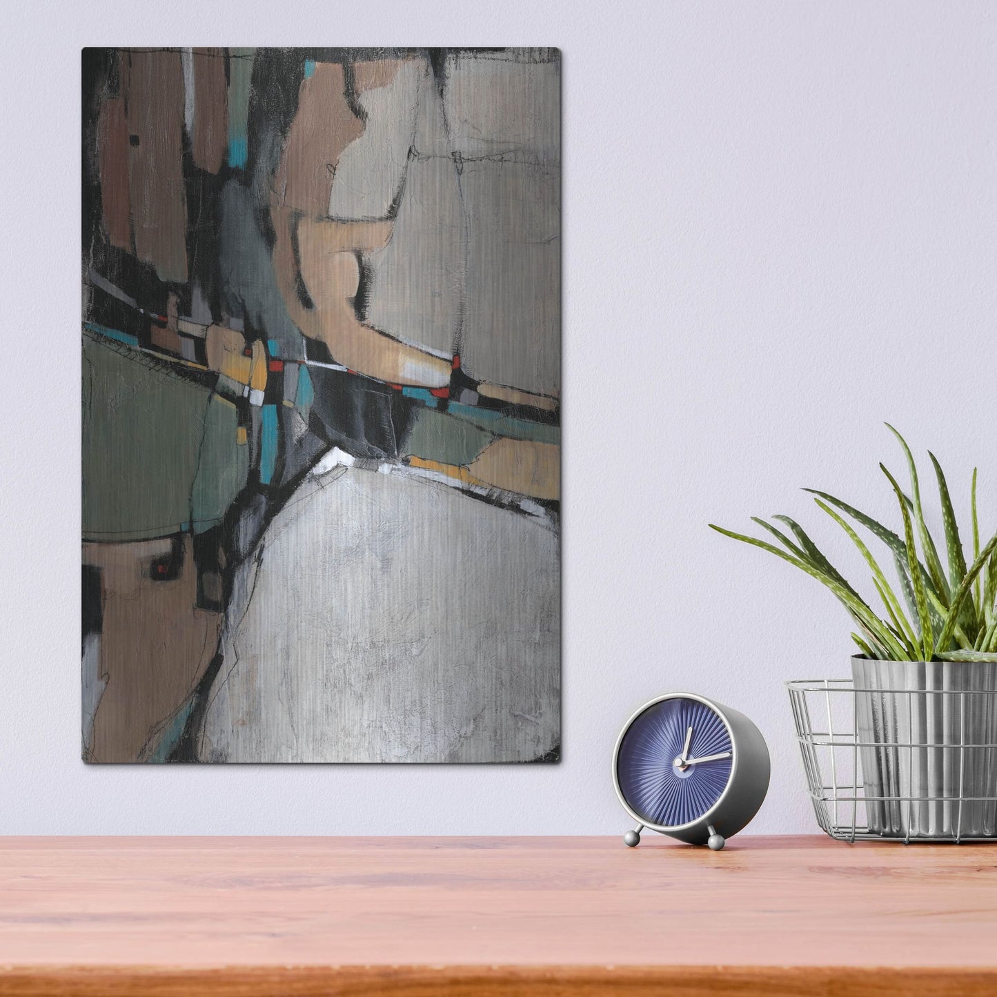 Luxe Metal Art 'Conjunction II' by Tim O'Toole, Metal Wall Art,12x16