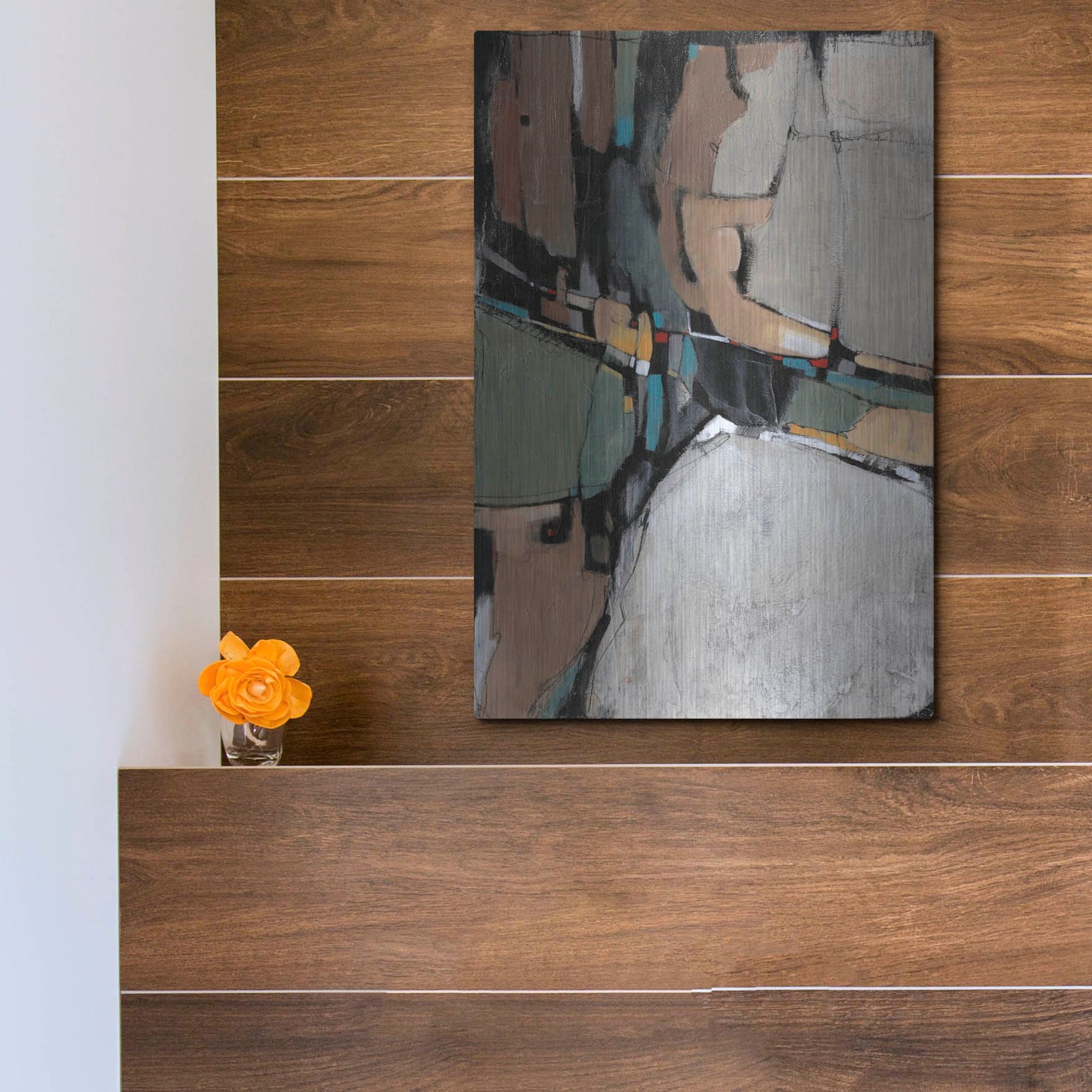 Luxe Metal Art 'Conjunction II' by Tim O'Toole, Metal Wall Art,12x16