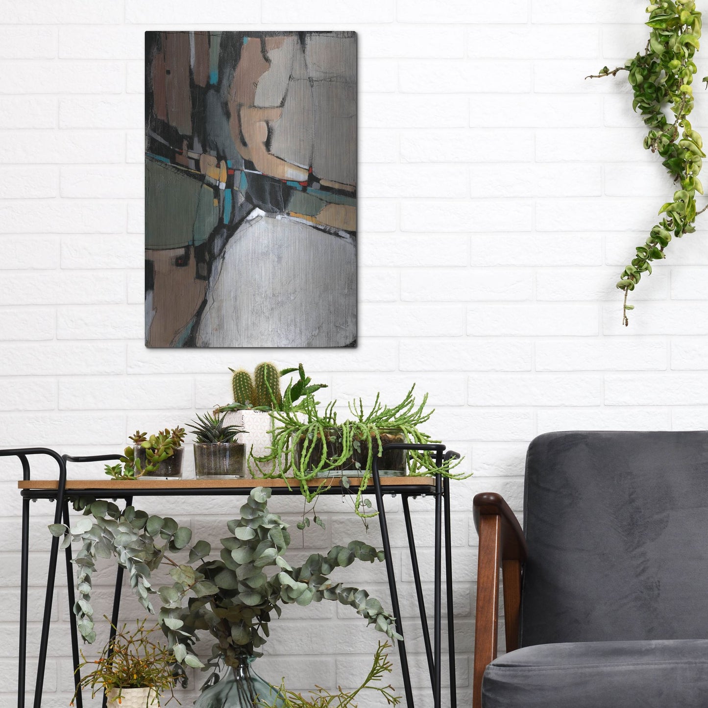 Luxe Metal Art 'Conjunction II' by Tim O'Toole, Metal Wall Art,12x16