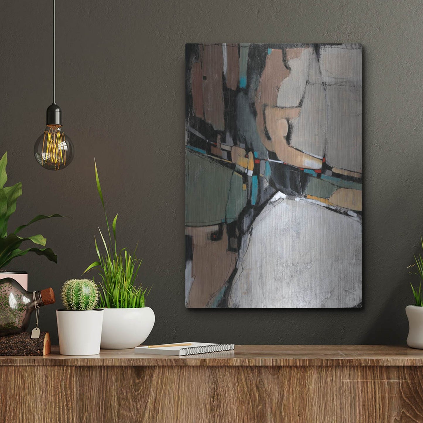 Luxe Metal Art 'Conjunction II' by Tim O'Toole, Metal Wall Art,12x16