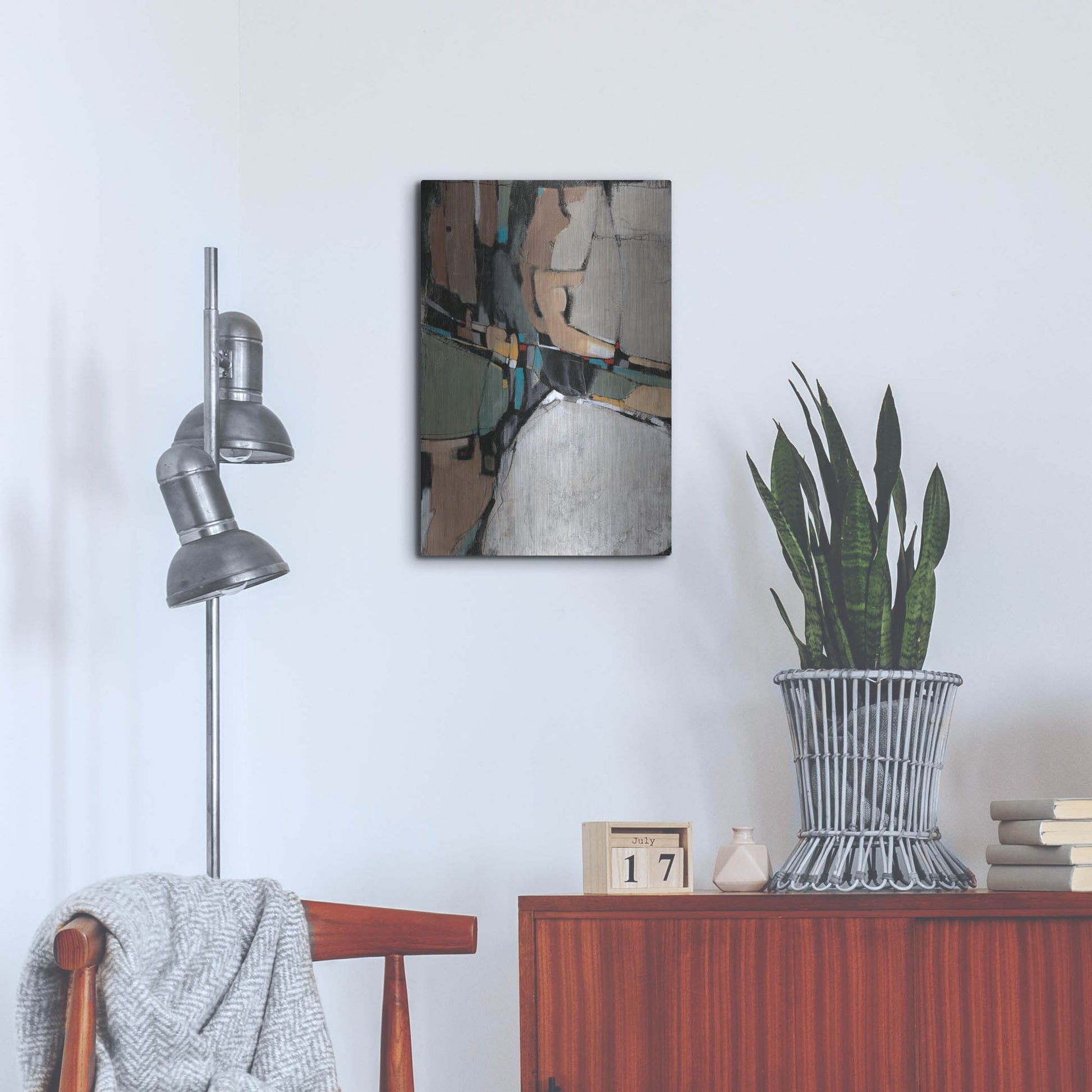 Luxe Metal Art 'Conjunction II' by Tim O'Toole, Metal Wall Art,16x24