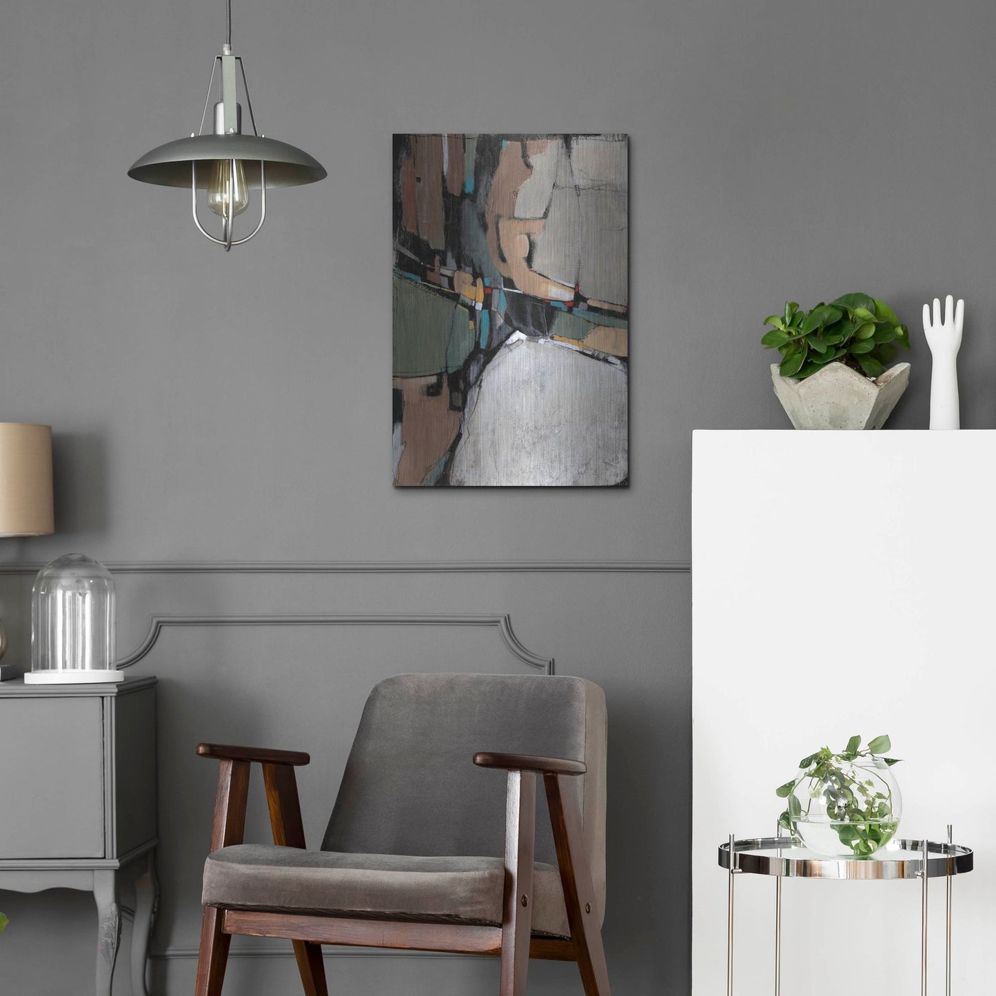 Luxe Metal Art 'Conjunction II' by Tim O'Toole, Metal Wall Art,16x24