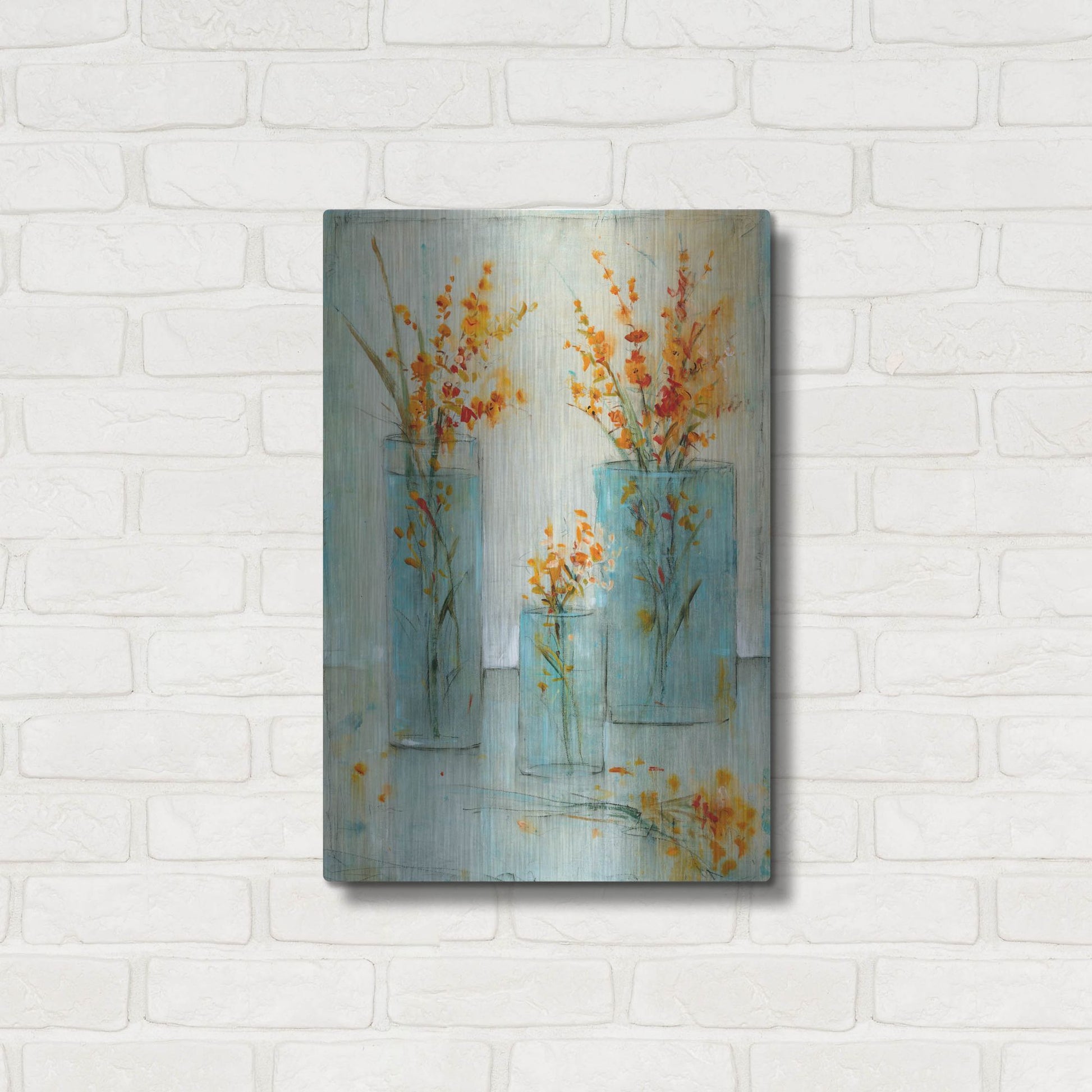 Luxe Metal Art 'Still Life Study I' by Tim O'Toole, Metal Wall Art,16x24