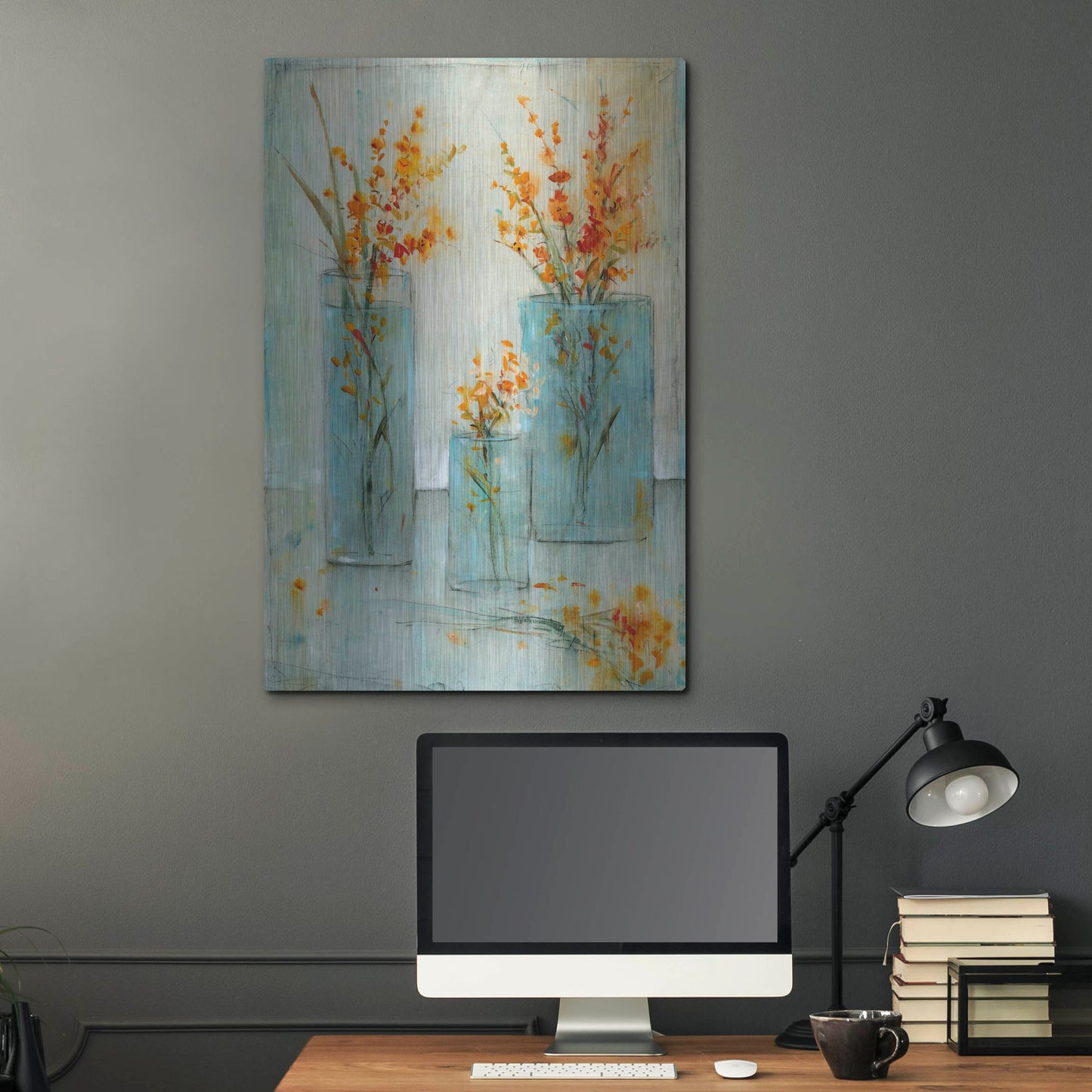 Luxe Metal Art 'Still Life Study I' by Tim O'Toole, Metal Wall Art,24x36