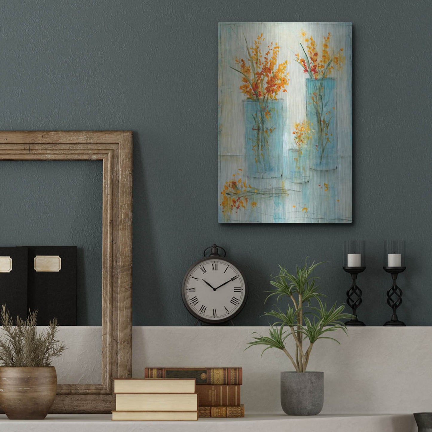 Luxe Metal Art 'Still Life Study II' by Tim O'Toole, Metal Wall Art,12x16