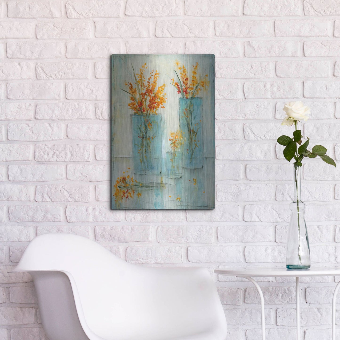 Luxe Metal Art 'Still Life Study II' by Tim O'Toole, Metal Wall Art,16x24