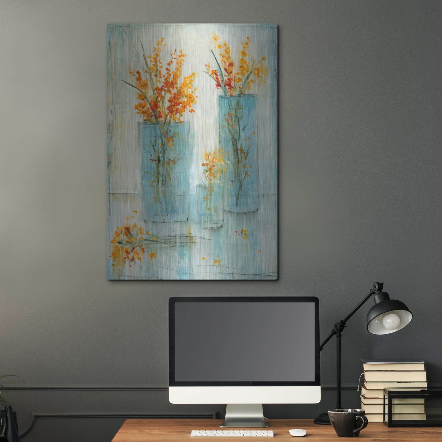 Luxe Metal Art 'Still Life Study II' by Tim O'Toole, Metal Wall Art,24x36