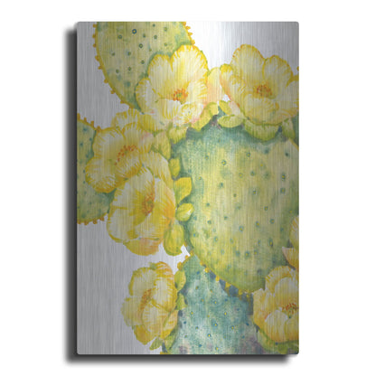 Luxe Metal Art 'Cactus on Silver I' by Tim O'Toole, Metal Wall Art