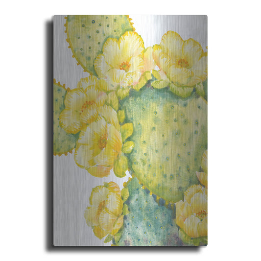 Luxe Metal Art 'Cactus on Silver I' by Tim O'Toole, Metal Wall Art