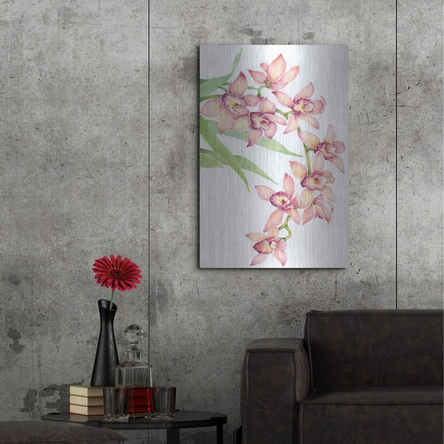 Luxe Metal Art 'Exotic Flowers III' by Tim O'Toole, Metal Wall Art,24x36