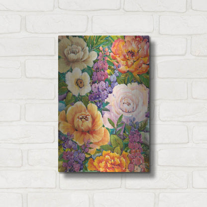 Luxe Metal Art 'Flower Bouquet I' by Tim O'Toole, Metal Wall Art,12x16