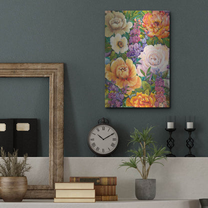 Luxe Metal Art 'Flower Bouquet I' by Tim O'Toole, Metal Wall Art,12x16