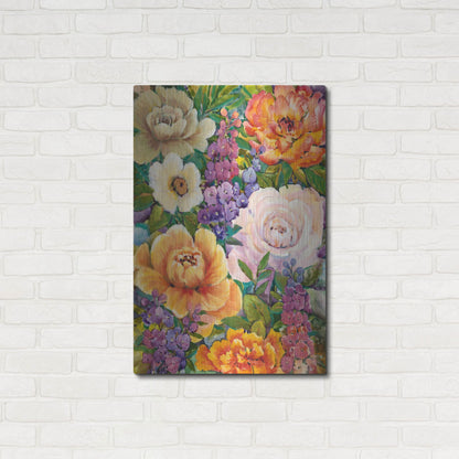 Luxe Metal Art 'Flower Bouquet I' by Tim O'Toole, Metal Wall Art,24x36