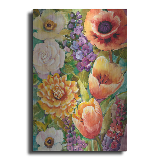 Luxe Metal Art 'Flower Bouquet II' by Tim O'Toole, Metal Wall Art