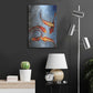 Luxe Metal Art 'Graceful Koi I' by Tim O'Toole, Metal Wall Art,16x24