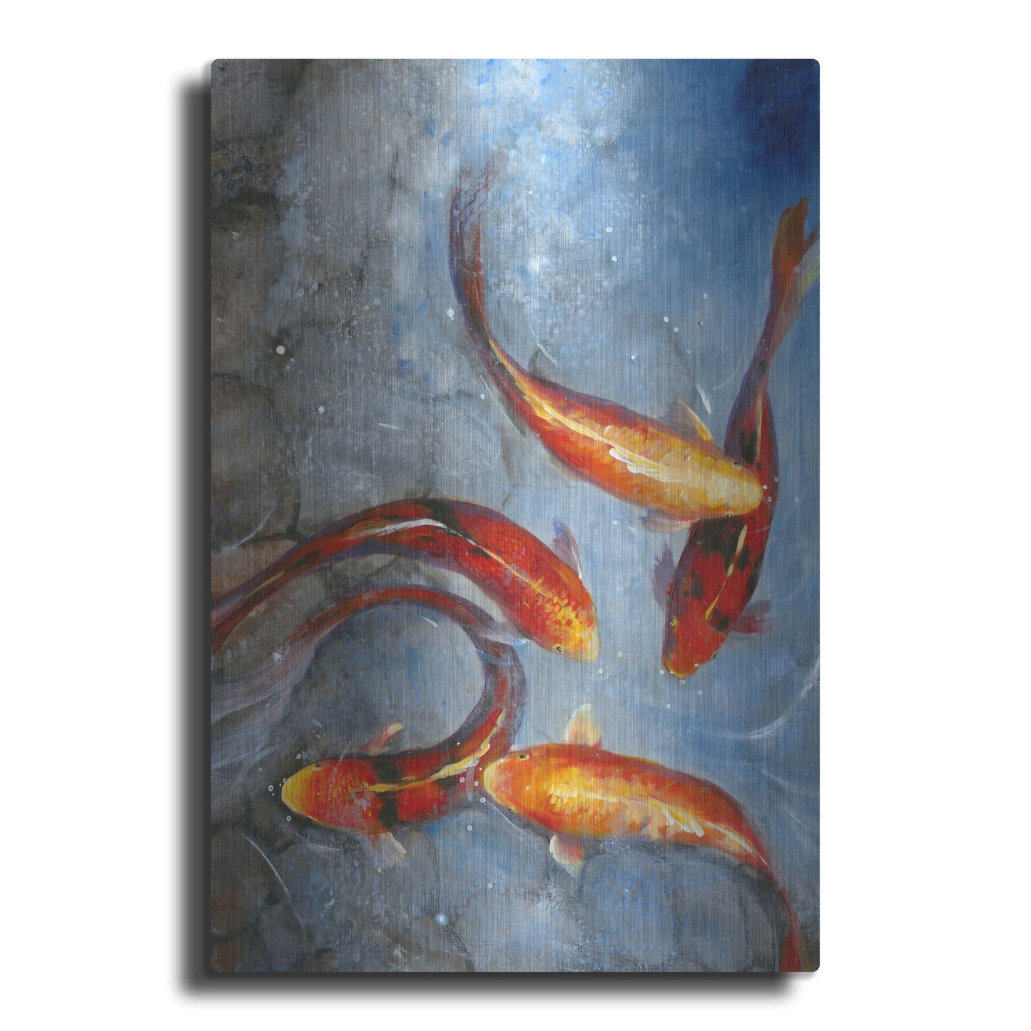 Luxe Metal Art 'Graceful Koi I' by Tim O'Toole, Metal Wall Art