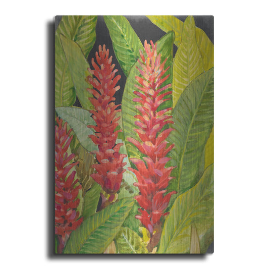 Luxe Metal Art 'Red Tropical Flowers II' by Tim O'Toole, Metal Wall Art